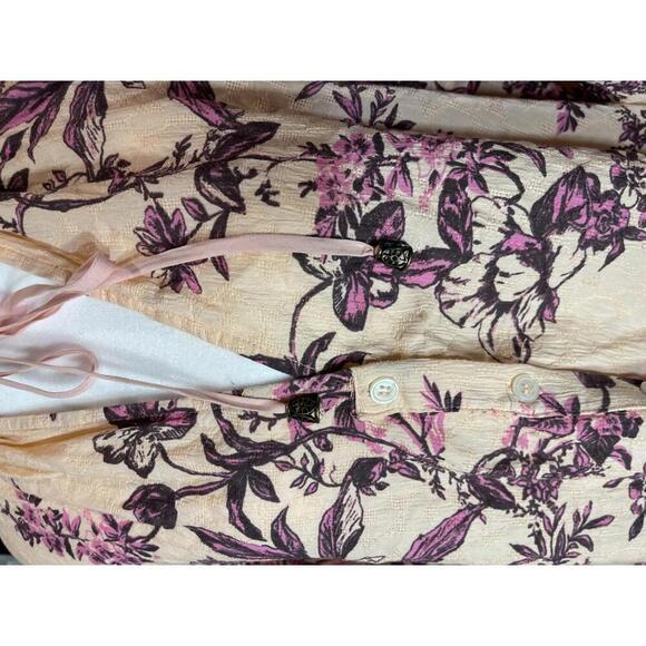 Free People Sunbaked Swing Dress (Peach Combo)-Size S- - Picture 6 of 7